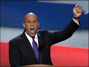 Democratic-Convention-Cory-Booker.jpg Newark Mayor Cory Booker addresses the Democratic National Convention.