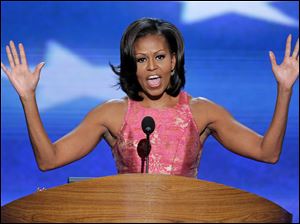 Democratic-Convention-Michelle-Obama-being-president.jpg First Lady Michelle Obama told delegates,