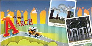 A-page-is-shown-from-the-new-children-s-book.jpg A page is shown from the new children's book called 'The ABC's of Public Art,' which tells the story of public art in Toledo.