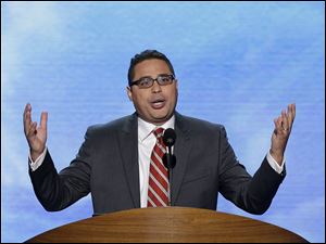 Democratic-Convention-Gabriel-Salguero.jpg Rev. Gabriel Salguero, president of the National Latino Evangelical Coalition, delivers the invocation during the Democratic National Convention.