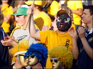Rockets-fans.jpg Toledo fans cheer during the Rockets' 27-15 win.
