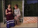  Marissa Rex as Floral, left, and Barbara Barkan as her mother, Kandall, rehearse a scene for the Village Players' production of 'Impossible Marriage.' 