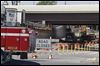  Construction crews with a bulldozer struck a 16-inch medium-pressure gas line on Upton Avenue at Central Avenue under I-475, clogging traffic for hours and forcing the evacuation of five homes.