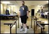  ‘I've gotten a second chance at life,’ Mike Severino says. ‘The blood clots could have killed me.’ Mr. Severino, who has diabetes, had a leg amputated in January. Fellow volunteers are serving a spaghetti dinner benefit today.