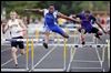  Ose Omofoma of Anthony Wayne leads Adam Downing, left, of Northview and Andre Johnson of Maumee on his way to winning the 300-meter hurdles at the NLL meet.