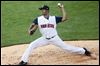  Toledo's Ramon Garcia pitches during the top of the second inning against the Syracuse Chiefs. 