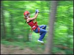  Images of Hocking Hills zip-lining.