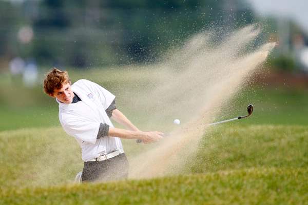 St-Francis-de-Sales-golfer-Lucas-Kasper-hits-out-of-a-sand-trap-on-14