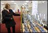 01b1libbey-1.jpg Ruth Frazier of Toledo looks at glassware at Libbey Glass’ seasonal store in the Starlite Plaza in Sylvania. Libbey decided to open the site to capitalize on the number of shoppers in the western suburbs. The Monroe Street location will be open through Dec. 29.