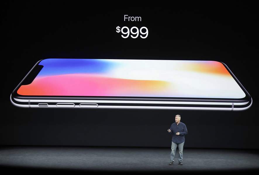 The $1,000 iPhone X comes with 250 gigabytes of storage and an upgraded camera.
ASSOCIATED PRESS